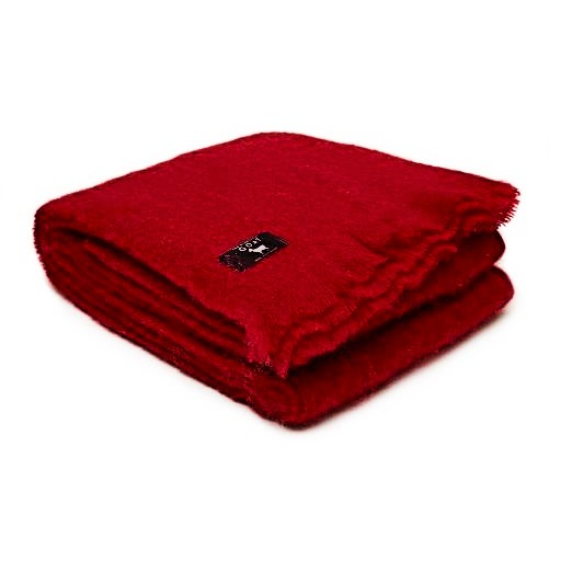 Luxury pure mohair throw in Pinot red. Mohair NZ available at My Sanctuary