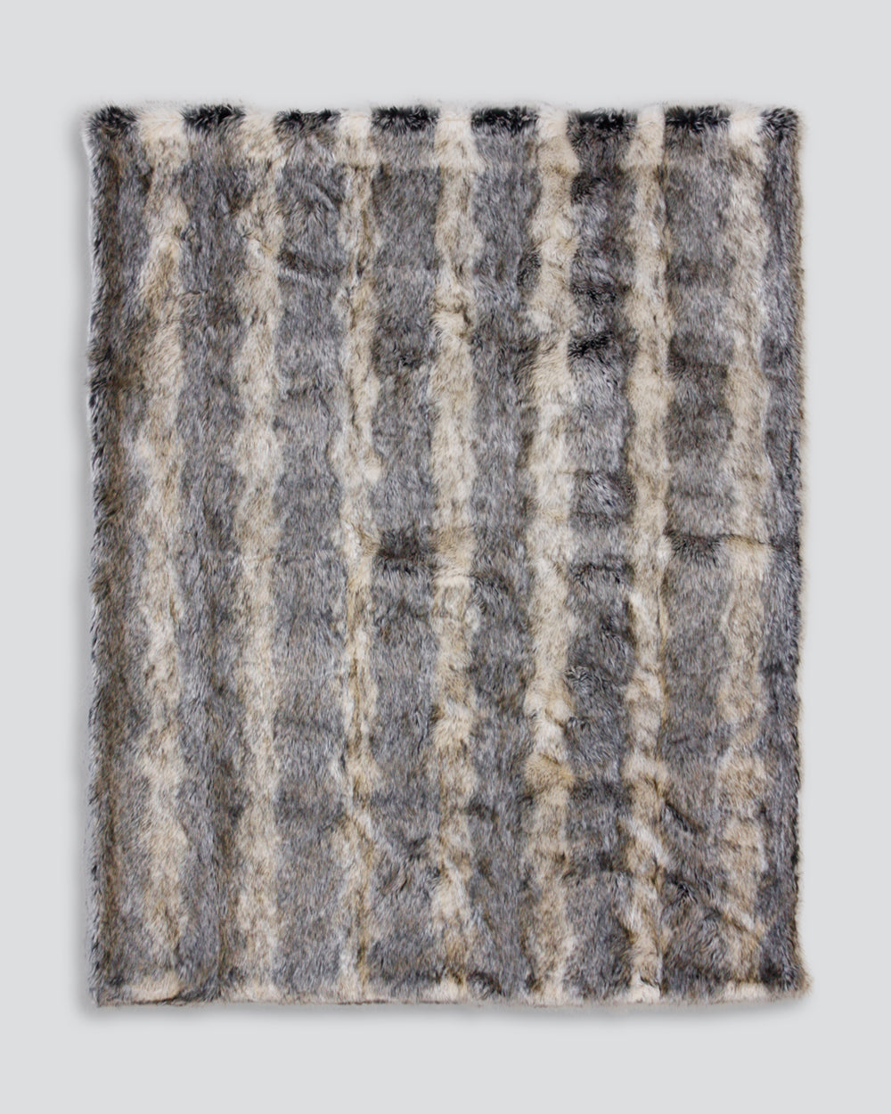 Luxury Imitation Fur Throw - Mountain Wolf