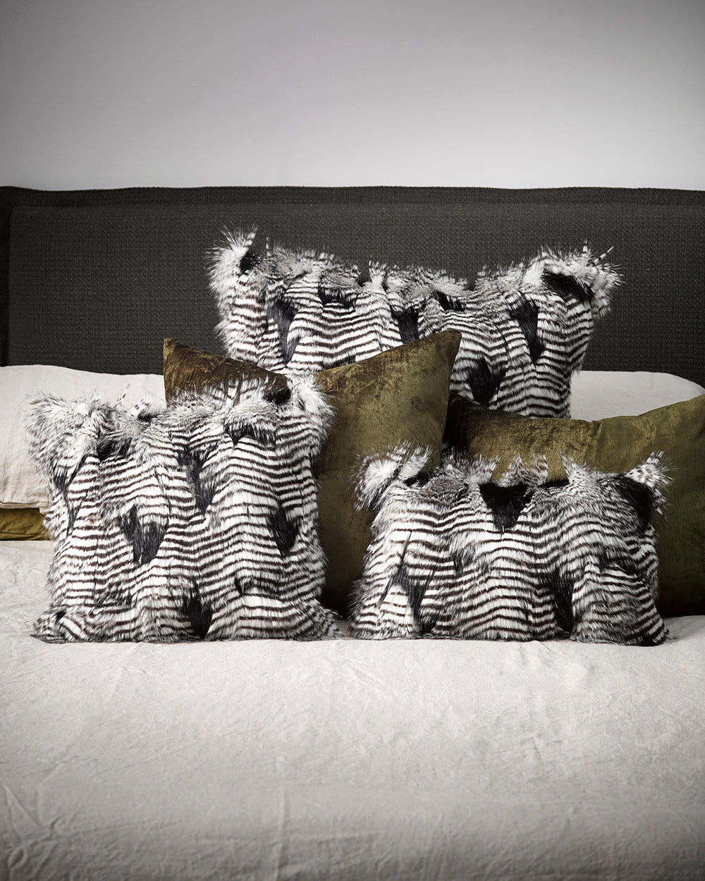 Luxury Imitation Fur Throw - Silver Pheasant