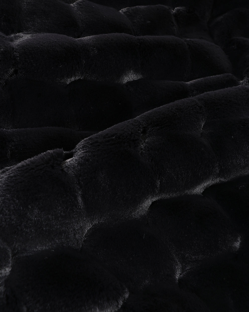 Luxury Imitation Fur Throw - Valentina Black