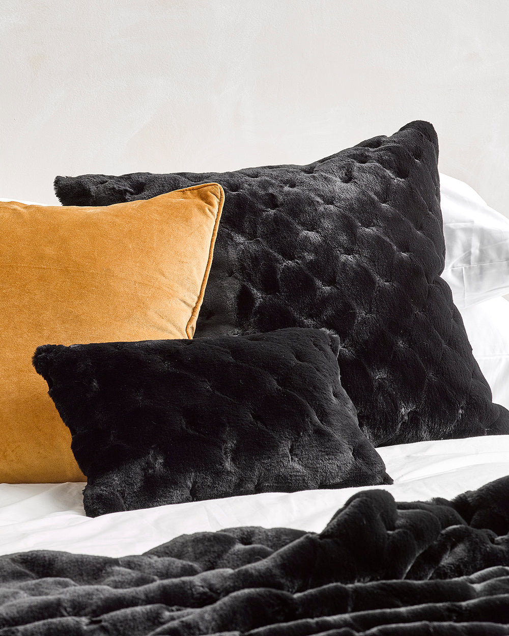 Luxury Imitation Fur Cushion - Valentina in 3 colours
