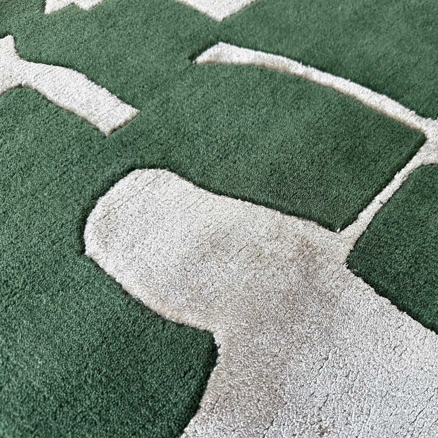 Bente Abstraction Green Rug