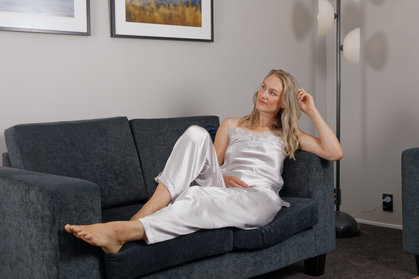 Silk Lounge Pants - Carmen Kirstein Designer Sleepwear