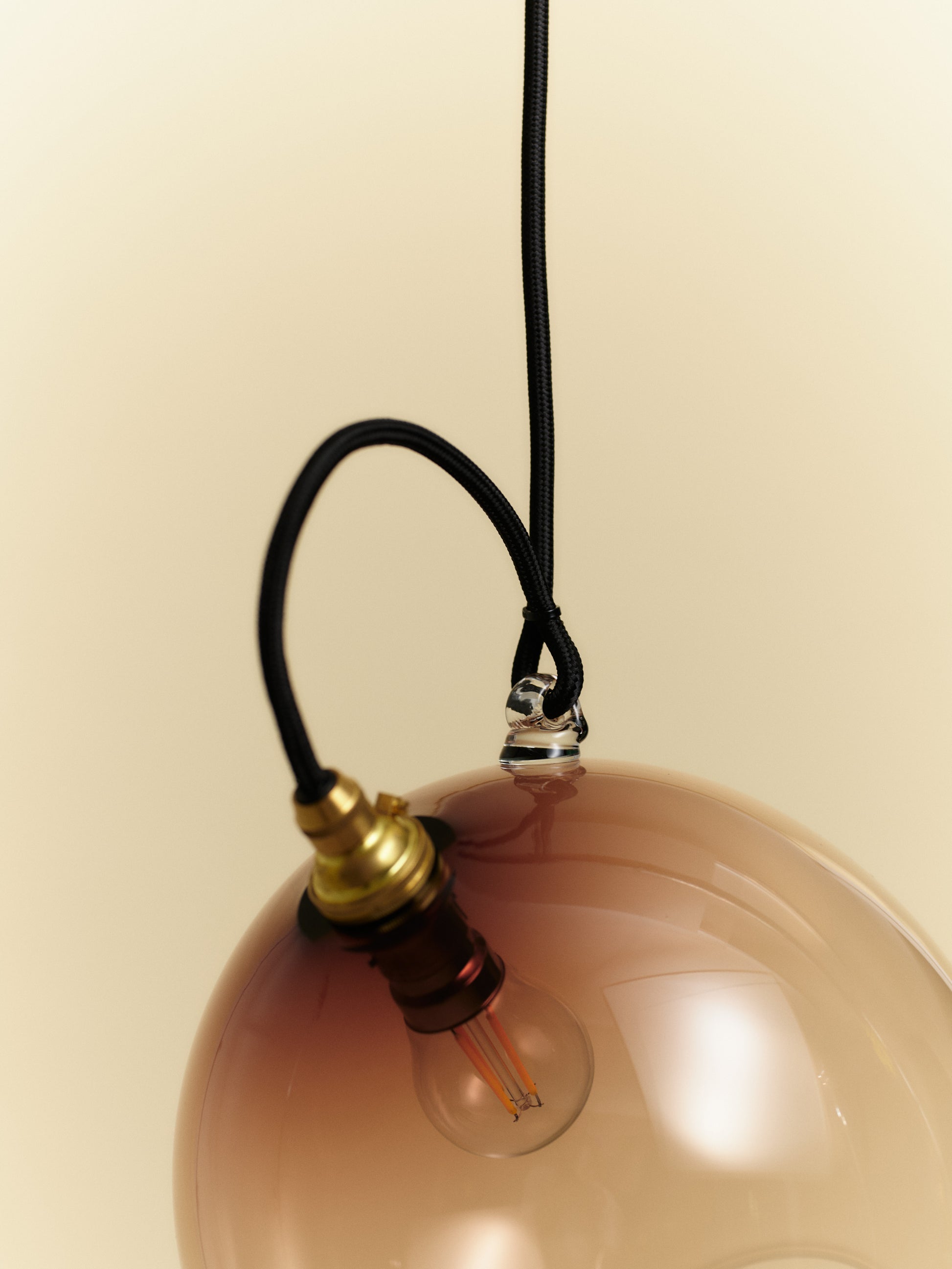 Monmouth glass Tilt Glass Pendant in tea