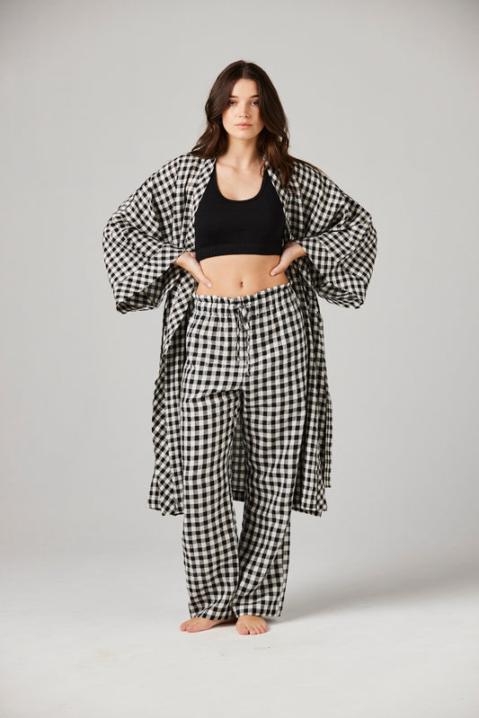 Fleur Linen Robe