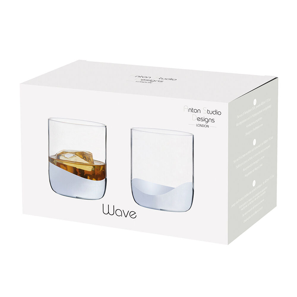 ASD Wave glass set in packaging with 'Anton Studio' branding.