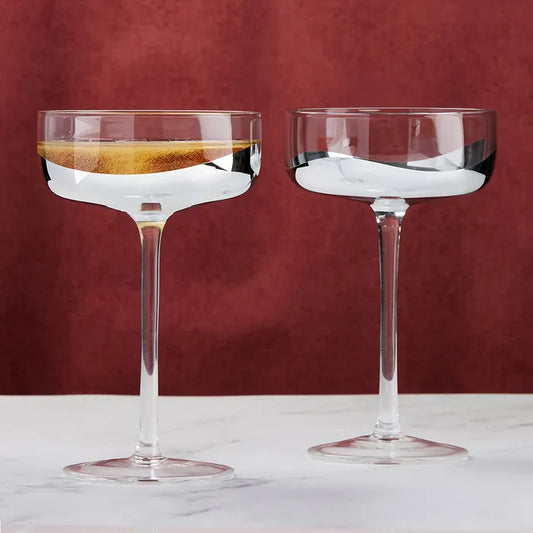 ASD Wave Silver Champagne Saucer (set of 2)