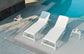 Atlantico sunl ounger by the pool in white, Nardi outdoor furniture