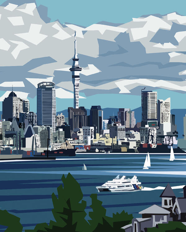 Auckland City Art Print - Ira Mitchell