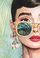 Audrey Hepburn pop art close up