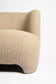 Beige armchair on a white background