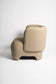 Beige armchair on a white background