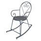 Decorative metal rocking chair on a white background