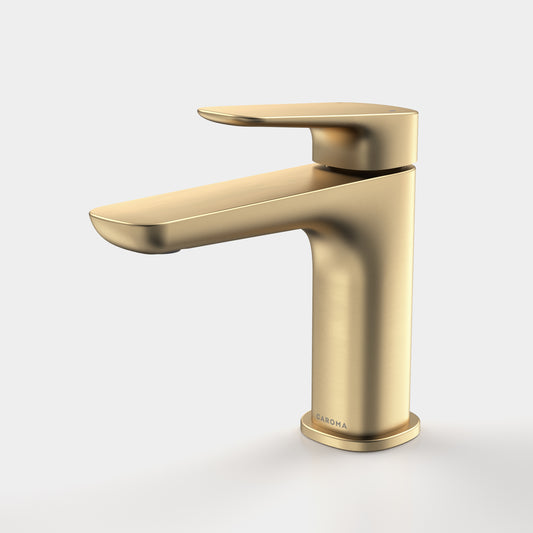 Contura II Brushed Brass Basin Mixer from Caroma