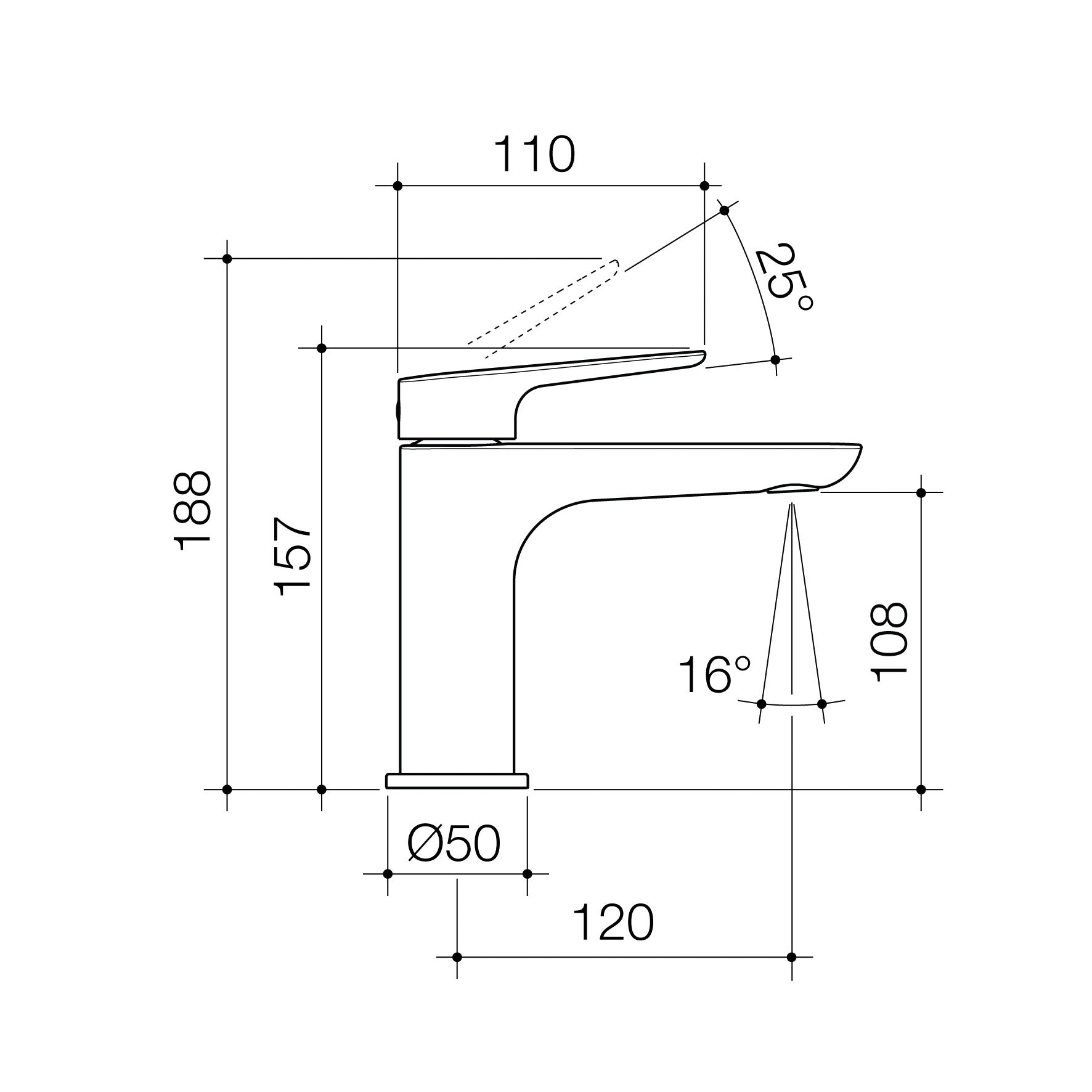 Contura II basin mixer specifications