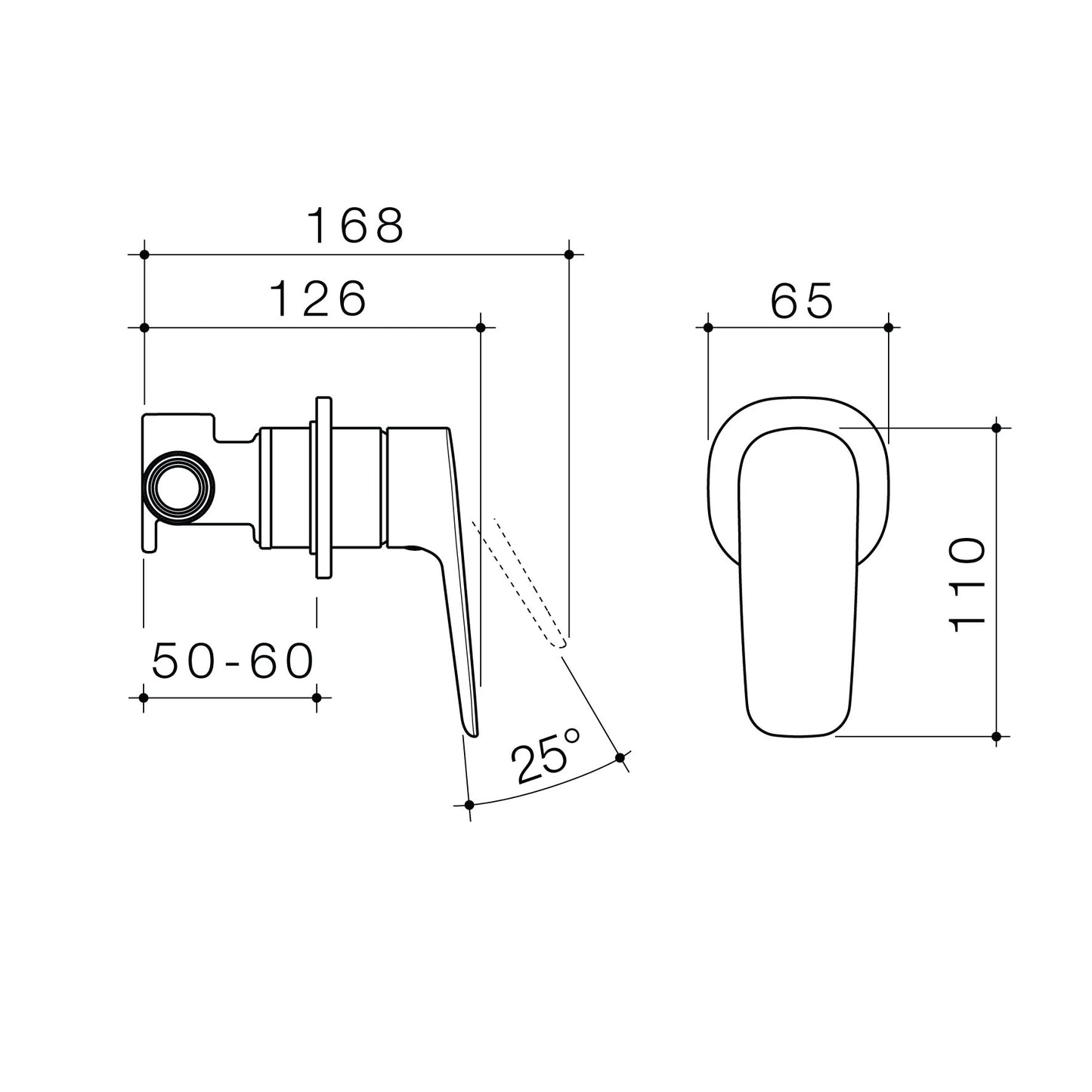 Contura II Bath/Shower Mixer - Chrome