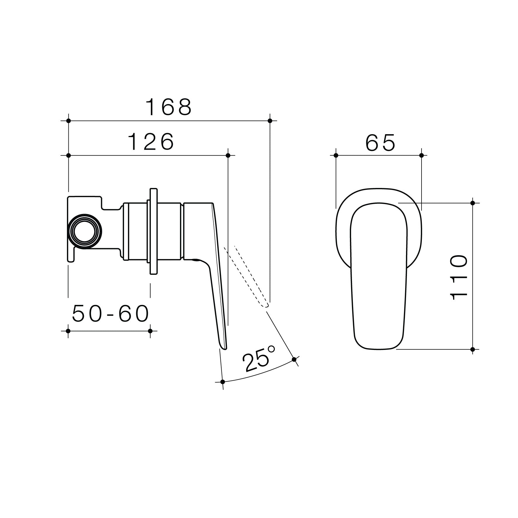 Contura II bath and shower mixer specifications