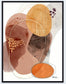 Abstract art piece with geometric shapes and patterns in earthy tones.