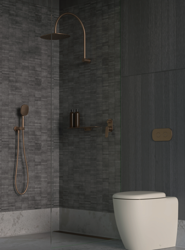 Contura II Rail Shower - Brushed Bronze