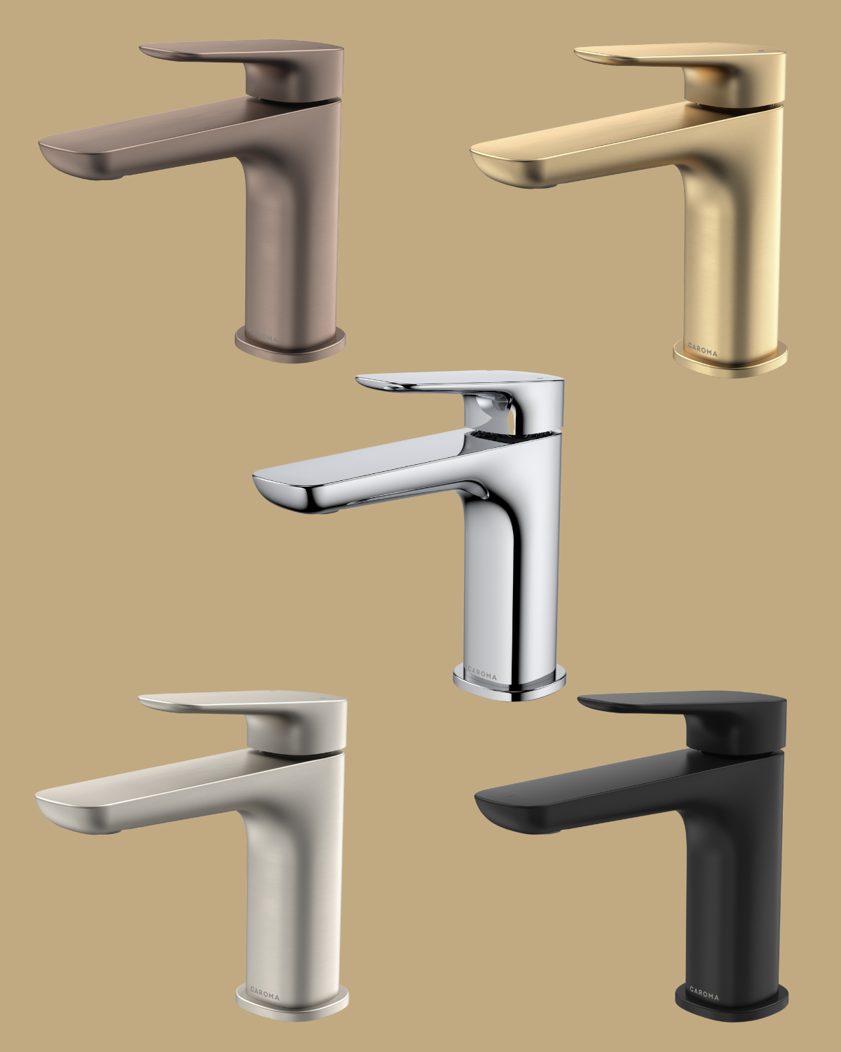 Contura II Basin Mixer - Brushed Brass Gold