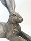 Shadow Country Hare Statue - Resting Grey