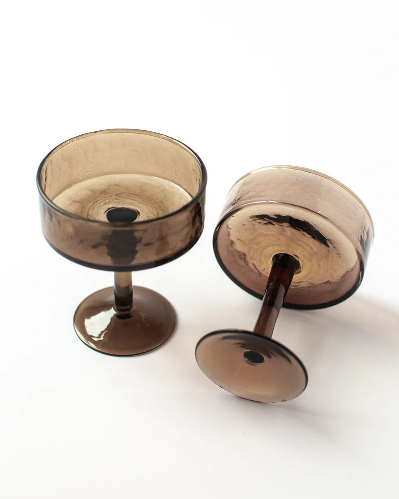 Handblown Coupe Cocktail Glasses - Pair