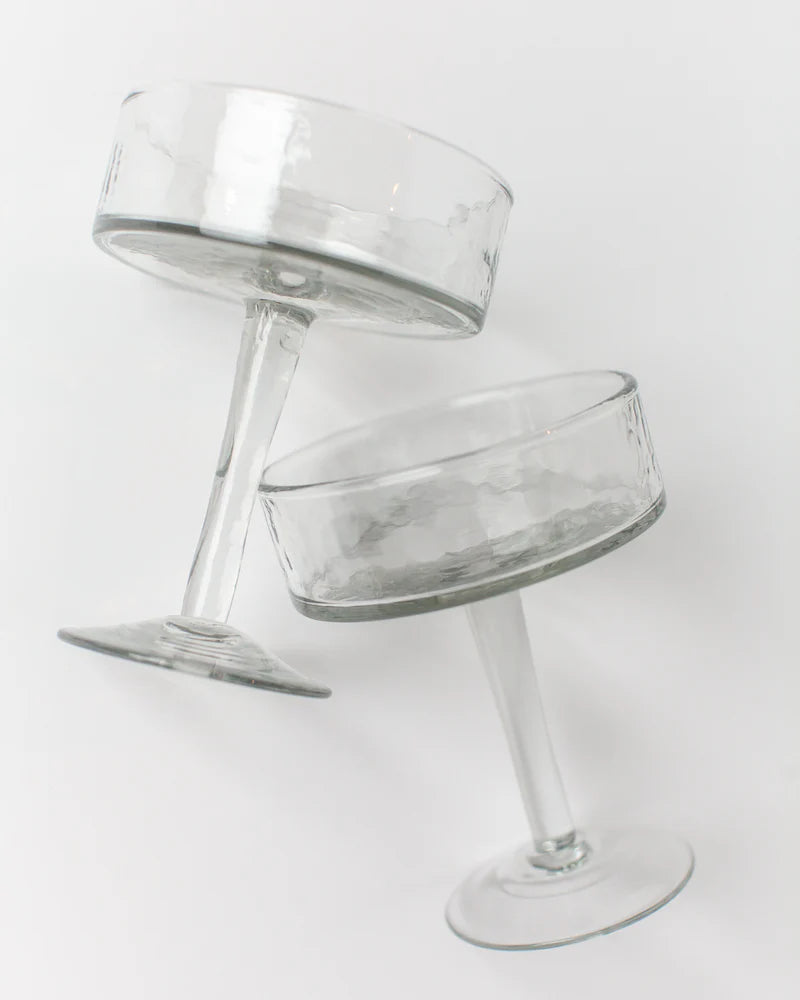 Handblown Coupe Cocktail Glasses - Pair