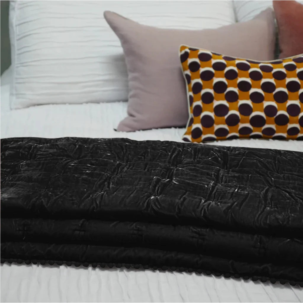 Cruz Velvet Coverlet from Seneca