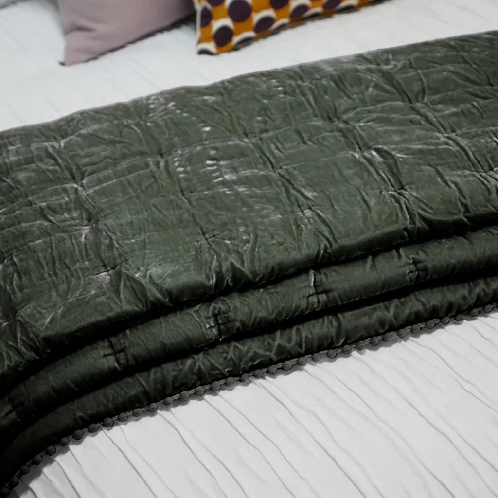 Cruz Velvet Coverlet from Seneca