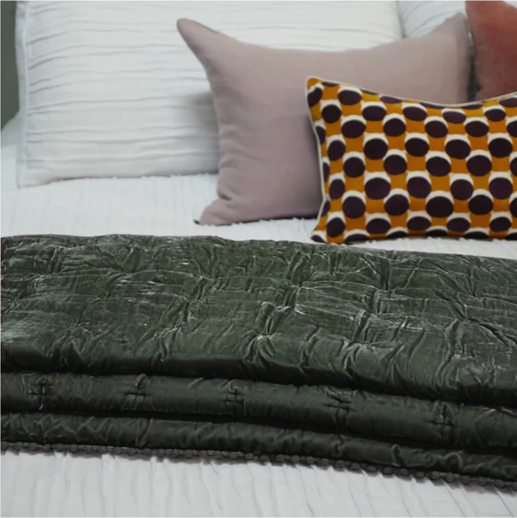 Cruz Velvet Coverlet from Seneca