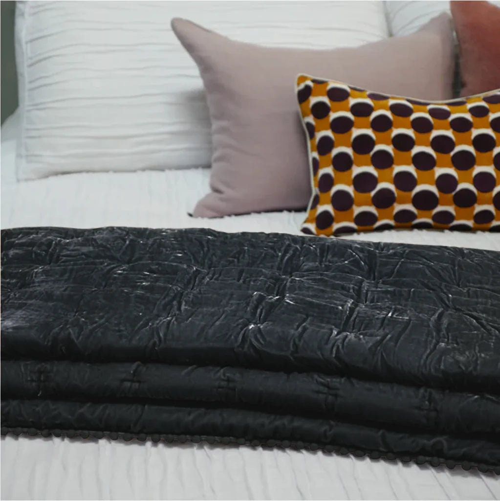 Cruz Velvet Coverlet from Seneca