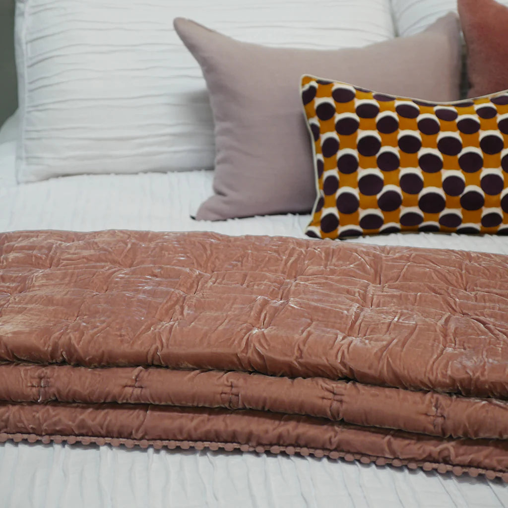 Cruz Velvet Coverlet from Seneca
