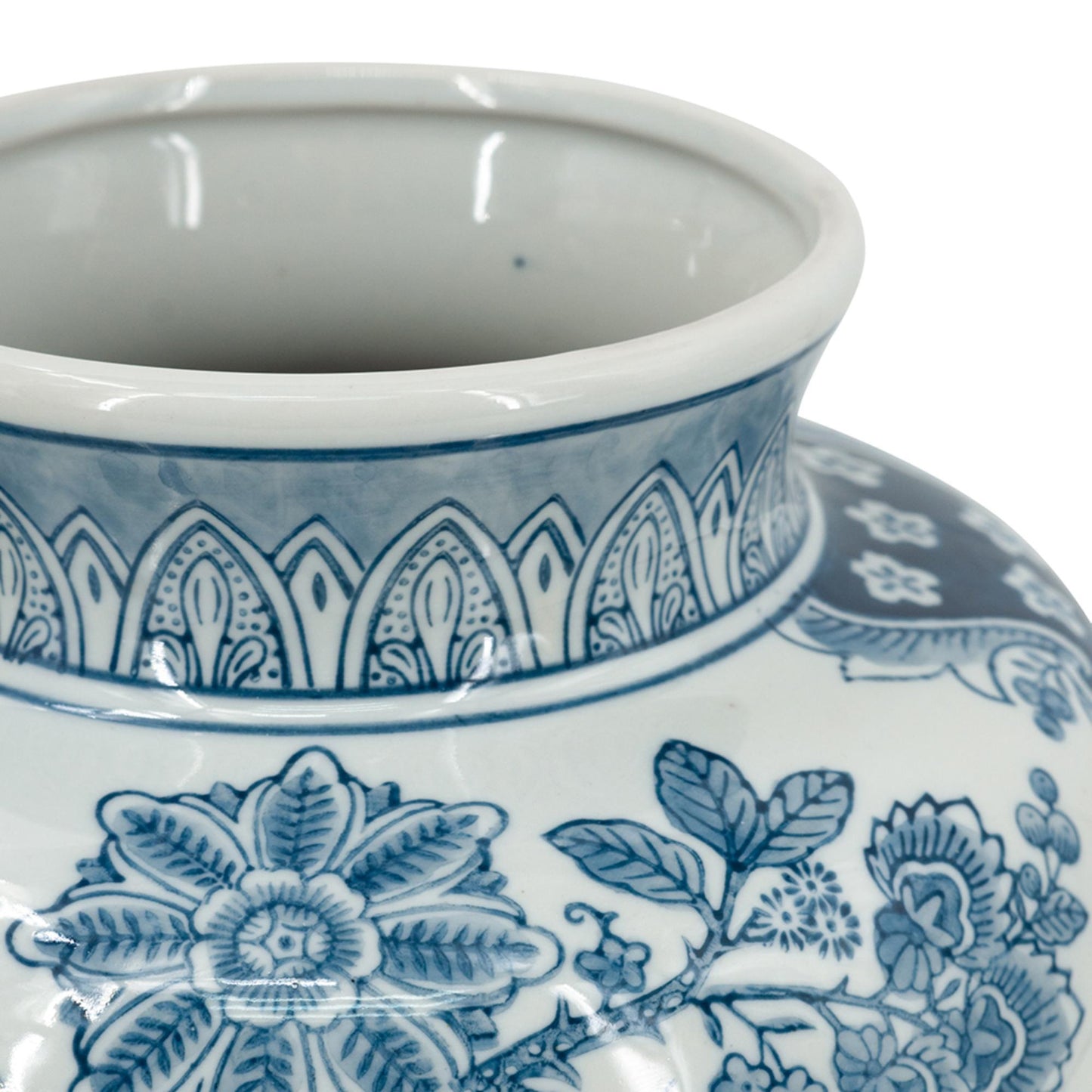 Porcelain Blue and White Round Vase