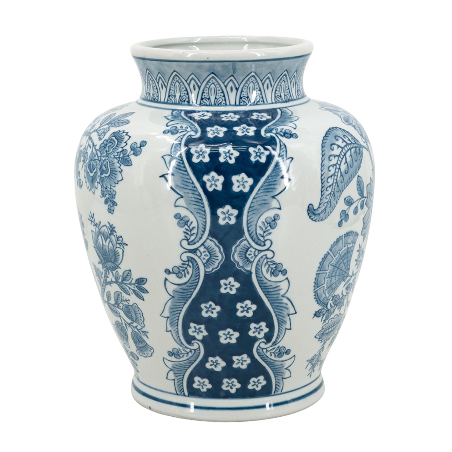 Porcelain Blue and White Round Vase