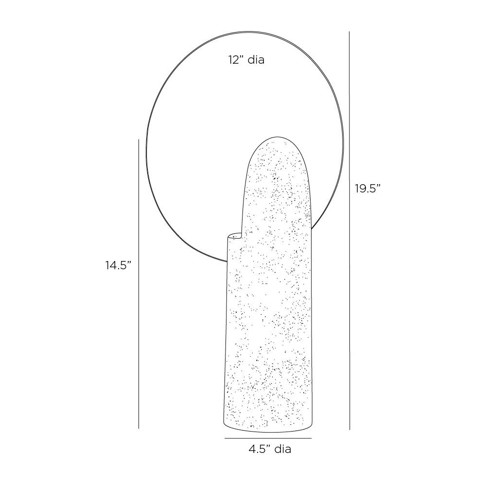 Measurement chart of a cylindrical object with dimensions labeled.