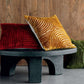 Elitis Edmond cushions in yellow, red and green