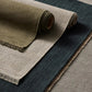 3 Emilio rugs in kale, oyster and flint