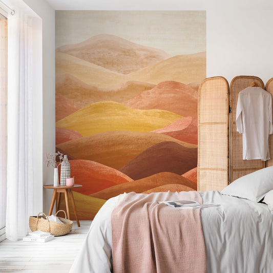 Desert landscape wall paper mural