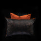 Lizard Faux Leather Cushion - Volcano