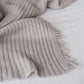 Ribbed NZ Wool Throw Blanket