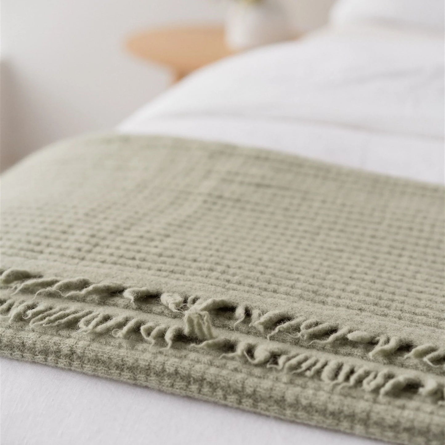 Ribbed NZ Wool Throw Blanket