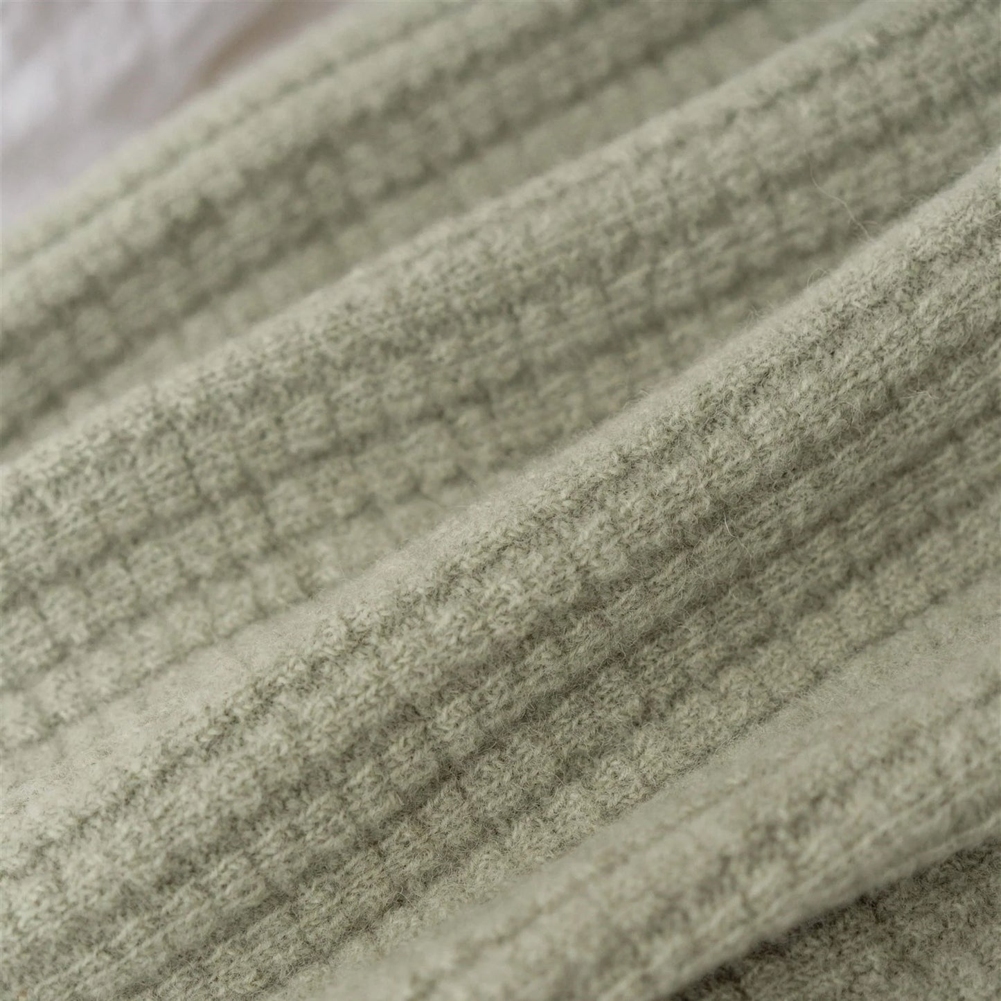 Ribbed NZ Wool Throw Blanket