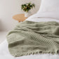 Ribbed NZ Wool Throw Blanket