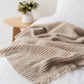 Ribbed NZ Wool Throw Blanket