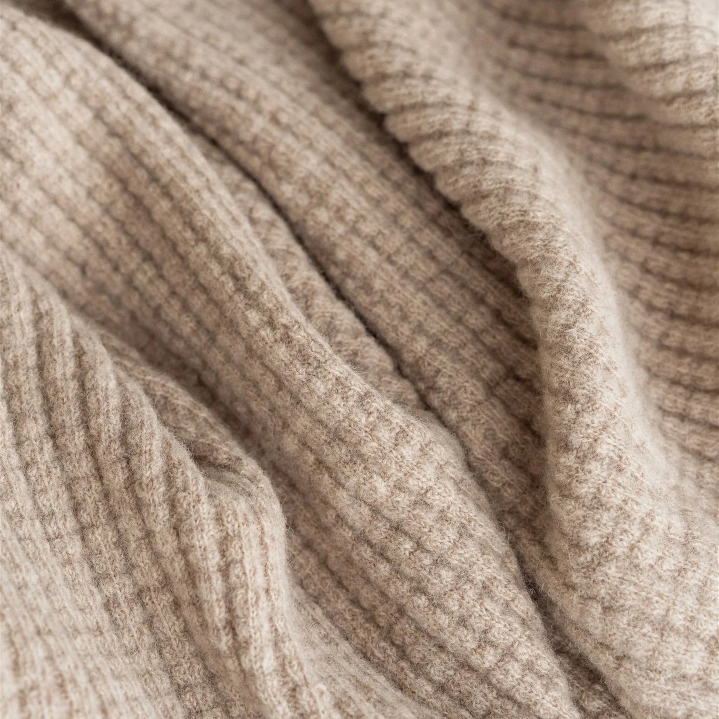 Ribbed NZ Wool Throw Blanket