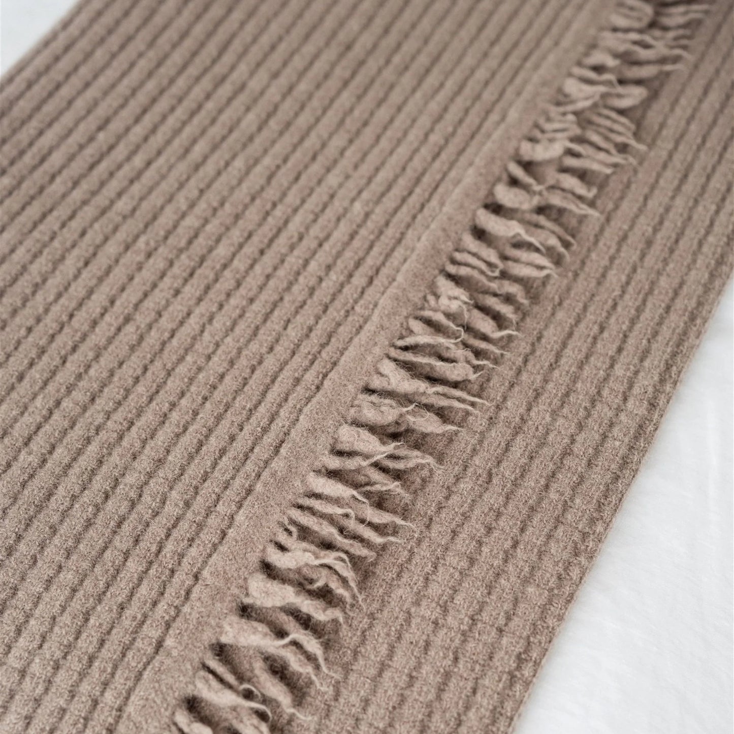 Ribbed NZ Wool Throw Blanket