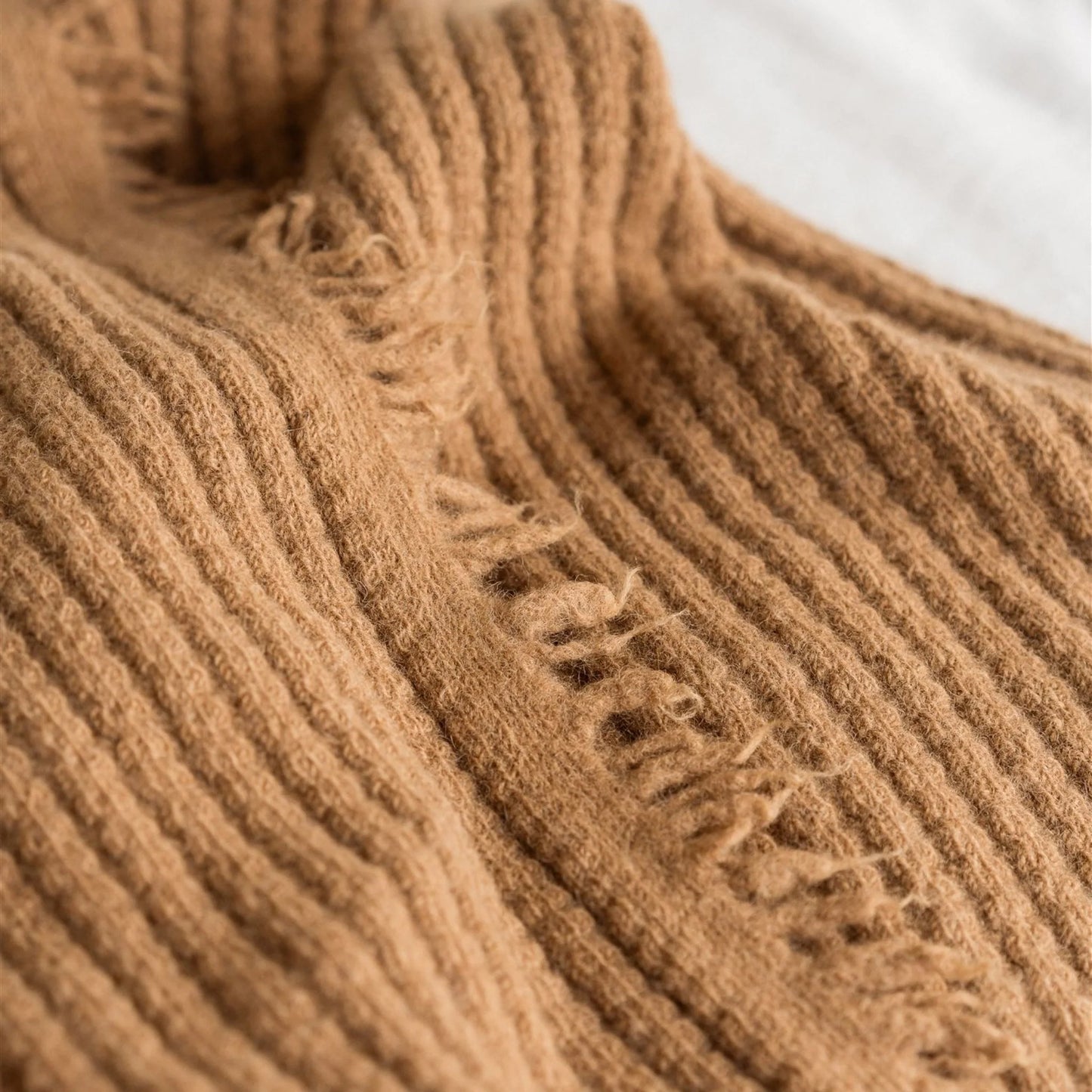 Ribbed NZ Wool Throw Blanket
