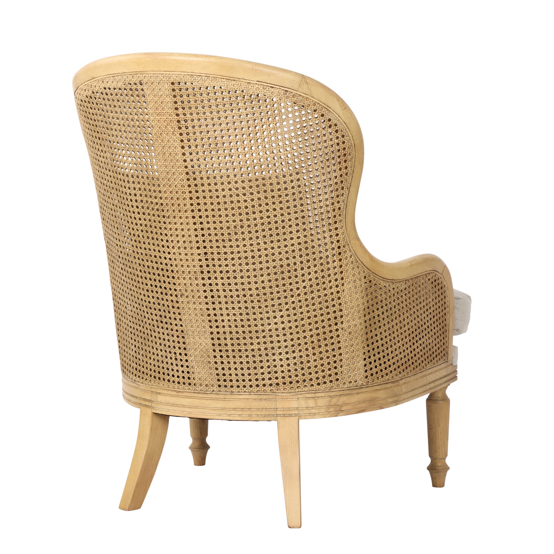 Wicker armchair on a white background
