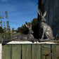 Shadow Country Hare Statue - Resting Grey