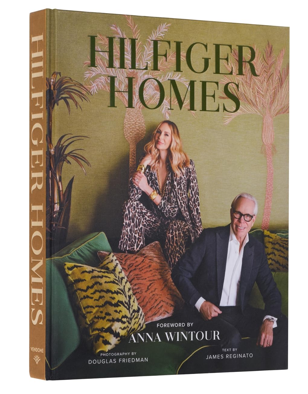 Book titled 'Hilfiger Homes' with a cover featuring two people and decorative elements.